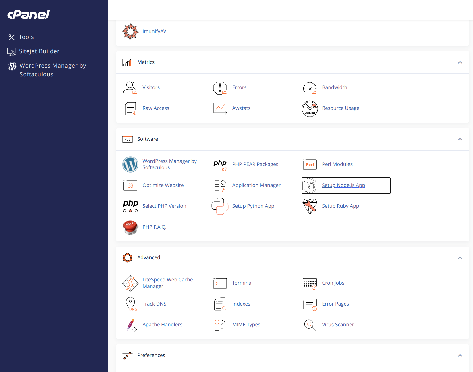 Setup Node.js App in cPanel